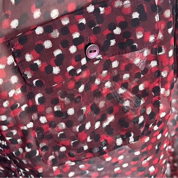 Liz Claiborne sheer long sleeve blouse (1X) - Picture 5 of 7